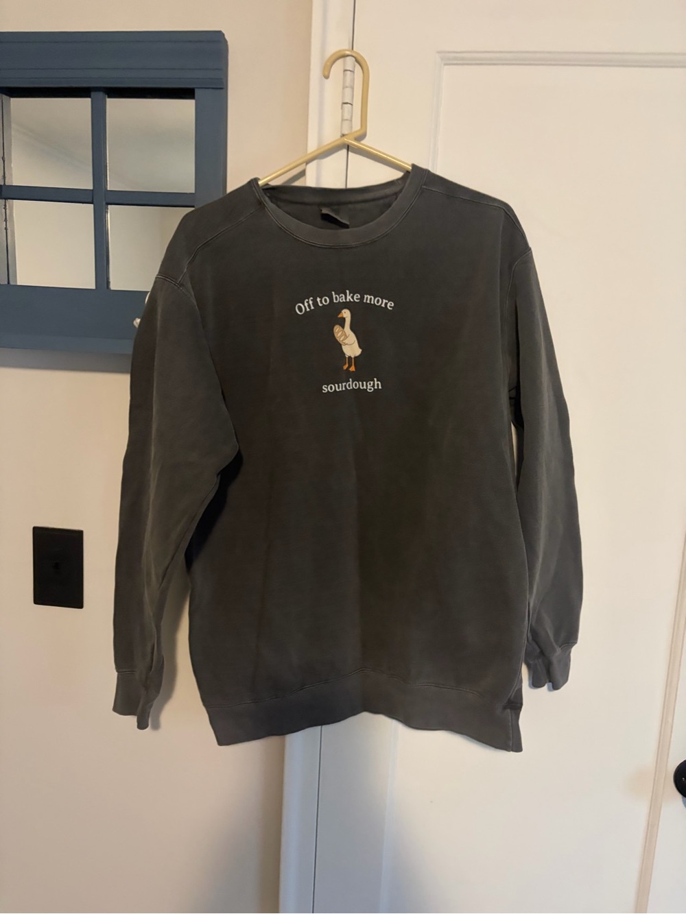 Off to Bake More Sourdough Graphic Sweatshirt - Charcoal